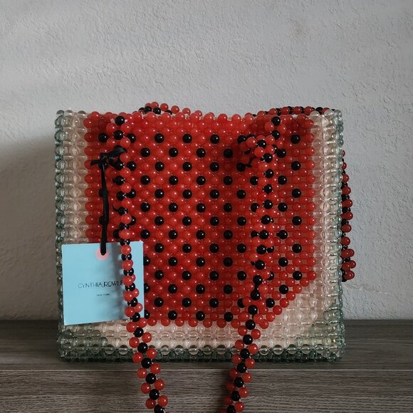 Cynthia Rowley Watermelon Beaded Summer Bag - Picture 1 of 4